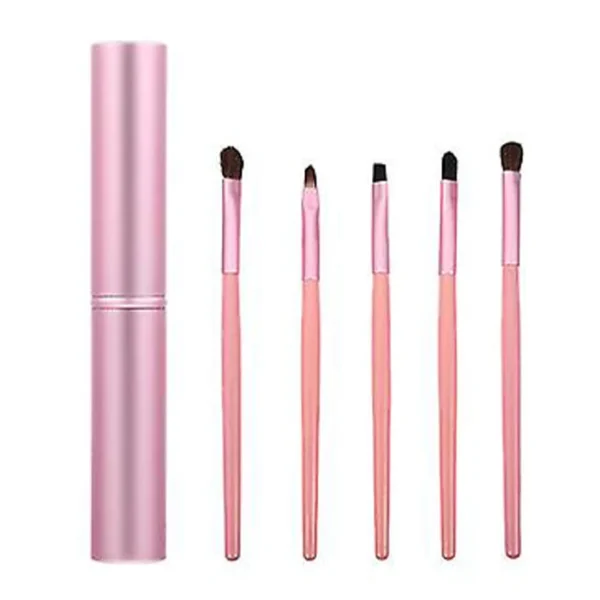 5-piece-peach-makeup-brush-set-in-assorted-colors ست براش آرایشی هلویی 5تکه در رنگ بندی