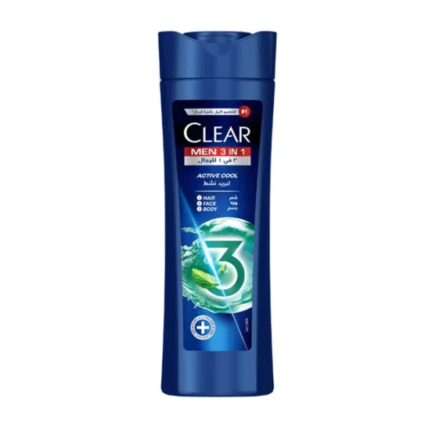 Clear Men's Anti-Dandruff Shampoo with Mint Extract 3 in 1 - Volume 400 Million شامپو کلیر مردانه ضدشوره با عصاره نعناع ۳در ۱- حجم 400 میل