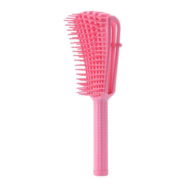 Curly Hair Brush pink برس فلکسی موی فر و گره باز کن انواع مو ( رنگ صورتی) - Image 1