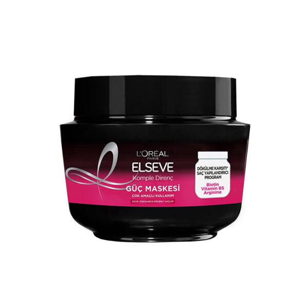 Elseve L'OREAL Komple Direnç Güç Maskesi 300 Ml ماسک موی مشکی السیو لورال 300 میل مناسب موی ضعیف و آسیب دیده و ضد ریزش - Image 1