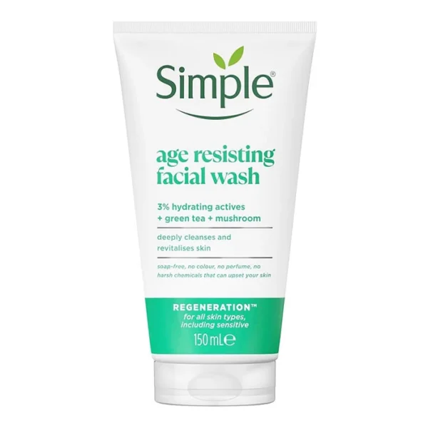 Simple Green Tea Anti-Aging Gel, 150 ml ژل شستشو ضد پیری چای سبز سیمپل حجم 150 میل