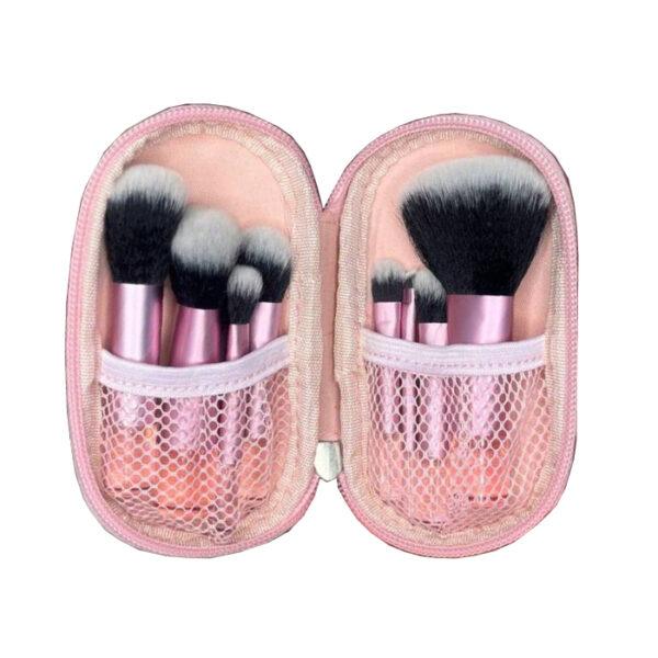 set barash pink ست براش کیفی 10 عددی رنگ صورتی - Image 1