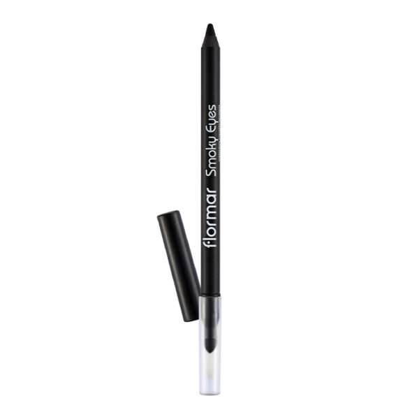 Flormar Smoky Eyes Waterproof Eyeliner 001 Carbon Black مداد چشم اسموکی پد دار مشکی فلورمار - Image 1