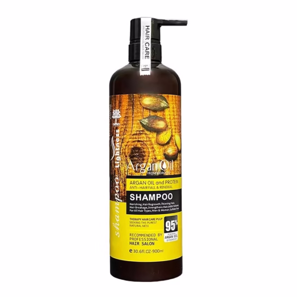 Lightness Argan Oil Shampoo 900ml شامپو آرگان لایتنس موی آسیب دیده،رنگ شده ،کراتین و ... - Image 1