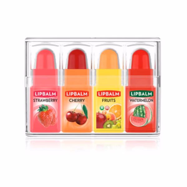 Golden Roses Mix Fruit Mini Lip Balm 4 Pts پک مینی بالم لب میوه ای گلدن رز - Image 1